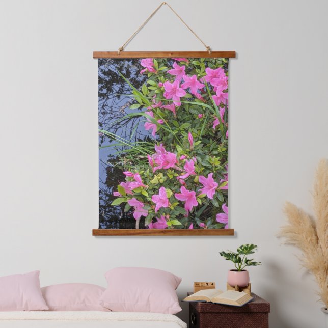 Tapisserie Suspendue Fleurs d'Azalée Rose (Chambre à coucher)