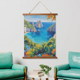Tapisserie Suspendue Fleurs de la mer Méditerranée
