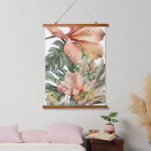 Fleurs d'orchidées de jungle à l'aquarelle