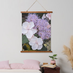 Tapisserie Suspendue Fleurs florales d'Hydrangea Aspera blanche
