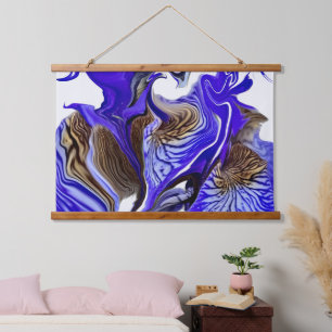 Tapisserie Suspendue Fleurs Iris Violets