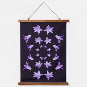 Tapisserie Suspendue Fleurs Lily violettes Abstraites
