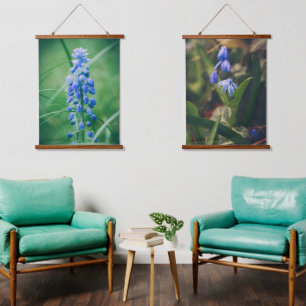 Tapisserie Suspendue Fleurs printanières (Hyacinthe bleue, gloire de la
