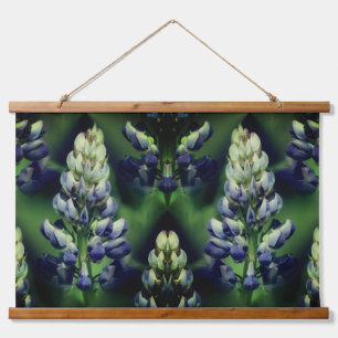 Tapisserie Suspendue Fleurs sauvages de lupin bleu, nature abstraite