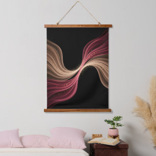 Tapisserie Suspendue Flux éternel d'amour — Art romantique Abstrait