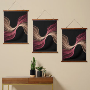 Tapisserie Suspendue Flux Éternel d'Amour — Art Romantique Abstrait