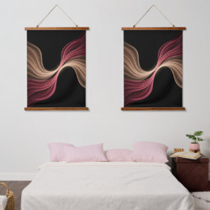 Tapisserie Suspendue Flux éternel d'amour — Art romantique Abstrait