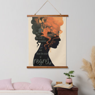 Tapisserie Suspendue folk artabstract femme plante