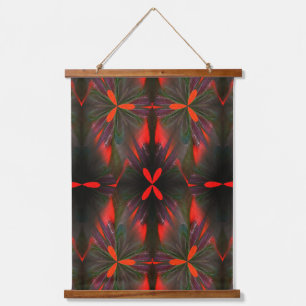 Tapisserie Suspendue Formes Abstraites violettes bleues rouges