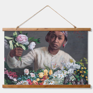 Tapisserie Suspendue Frédéric Bazille - Jeune femme aux pivoines