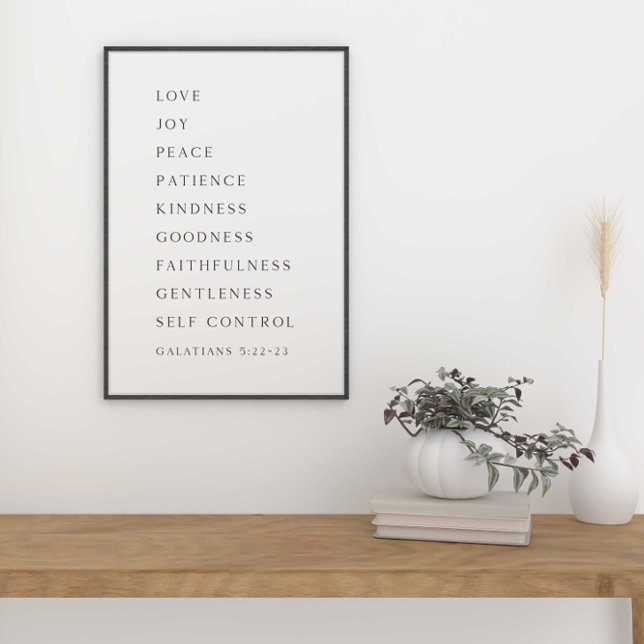 Tapisserie Suspendue Fruit de l'Esprit Mur Art Galates 5:22-23 (Créateur téléchargé)