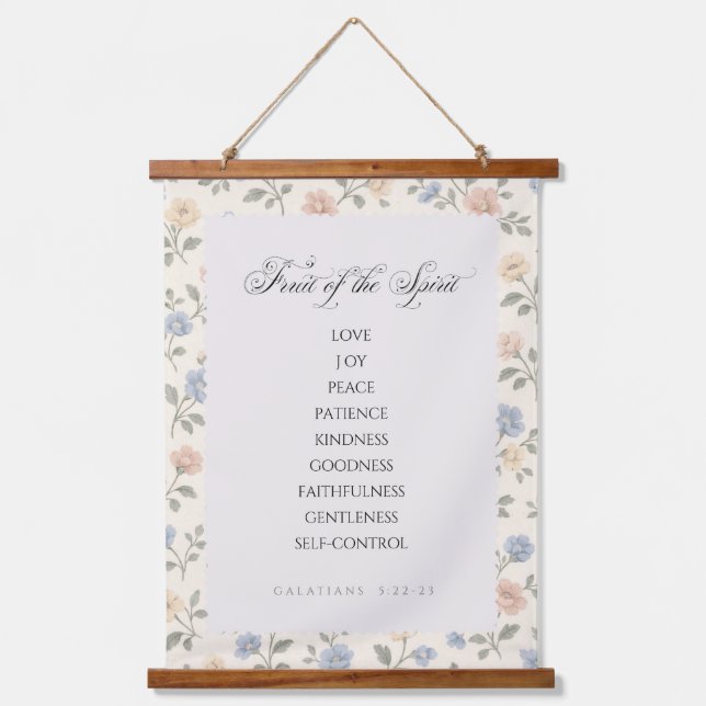 Tapisserie Suspendue Fruit of the Spirit Galatians 5:22–23 Bible Verse  (Recto)