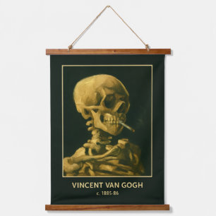 Tapisserie Suspendue Fumer le crâne vintage - Unique Van Gogh inspiré