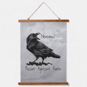 Tapisserie Suspendue Fun Edgar Allan Poe Citation Raven Passive Agressi