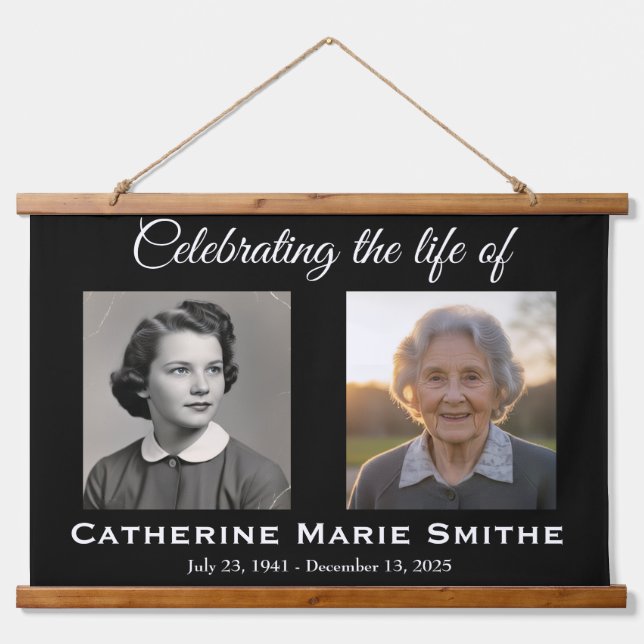 Tapisserie Suspendue Funeral or Memorial Double Image (Devant)