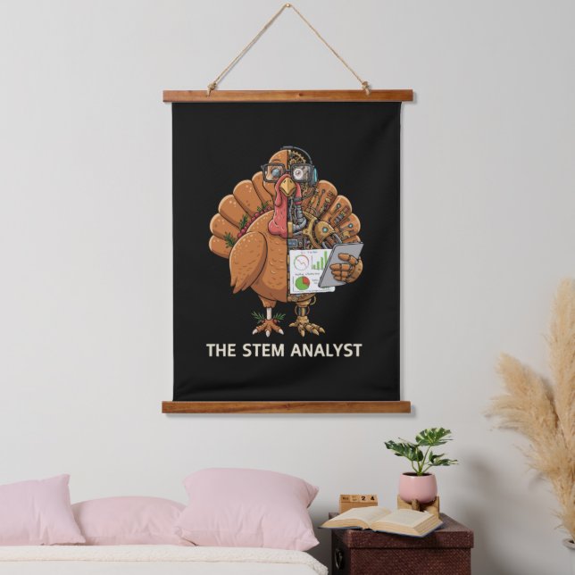 Tapisserie Suspendue  Funny STEM Analyst Robot Turkey Thanksgiving Gift (Chambre à coucher)
