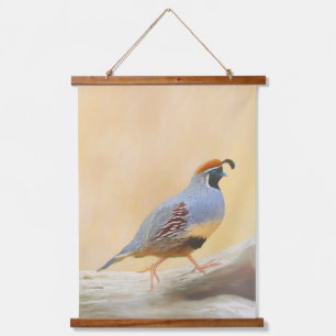 Tapisserie Suspendue Gambrel's Quail Painting - Art d'origine des oisea