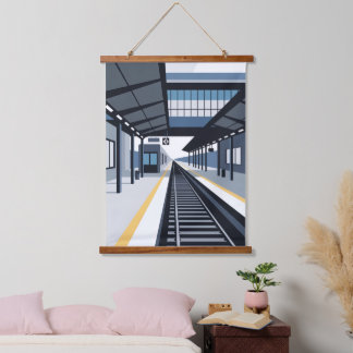 Tapisserie Suspendue Gare ferroviaire