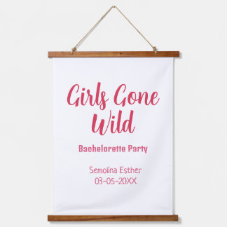 Tapisserie Suspendue girls gone wild bachelorette party red name retro