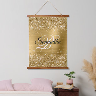 Tapisserie Suspendue Glitter Gold Glam Fancy Monogramme