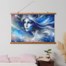 Goddess Celestial White Blue Head Février -