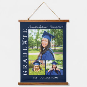 Tapisserie Suspendue Graduation 2024 Grad Photos Marine Blue Keepsaké