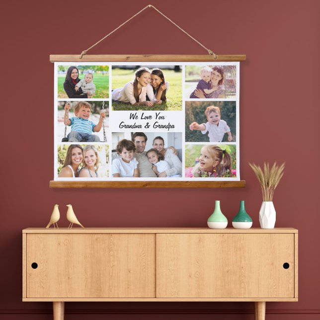 Tapisserie Suspendue Grand-parents 8 Photo Collage (Créateur téléchargé)