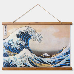 Tapisserie Suspendue Grande Vague, Hokusai, Ukiyo-e