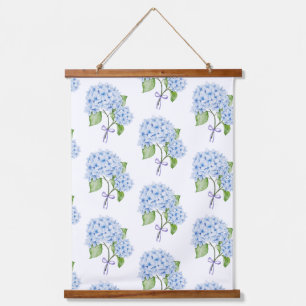 Tapisserie Suspendue Grandmillenial fleuri hydrangea arc bleu preppy