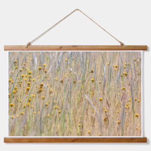Tapisserie Suspendue Grass et Goldfield Fleurs sauvages
