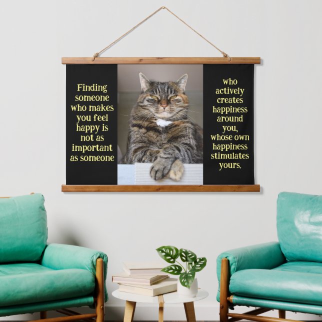 Tapisserie Suspendue Gray Feline Chat vous regardant Suspendu Tapisseri (Salon)