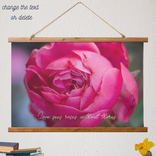 Tapisserie Suspendue Grosse rose rose (Créateur téléchargé)