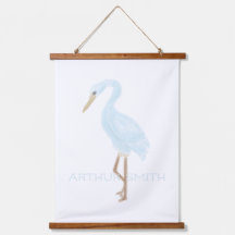 Grue bleue à l'aquarelle