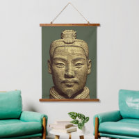 Guerrier en terre cuite - Art doré antique