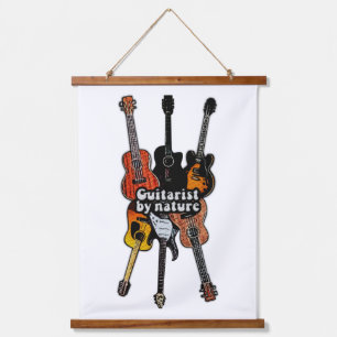 Tapisserie Suspendue Guitariste par nature.rétro Guitares colorées vint