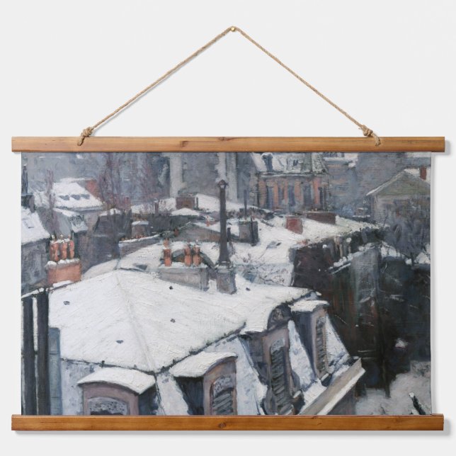 Tapisserie Suspendue Gustave Caillebotte - Toits dans la neige (Devant)