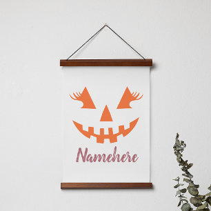 Tapisserie Suspendue Halloween Citrouille Jack-o'-lantern fille personn