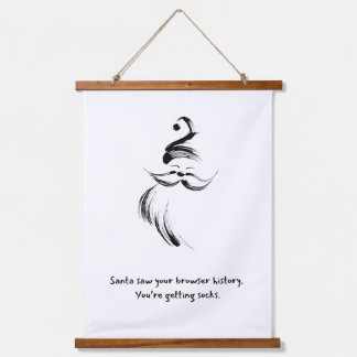 Tapisserie Suspendue Hand-Drawn Santa Claus Quote