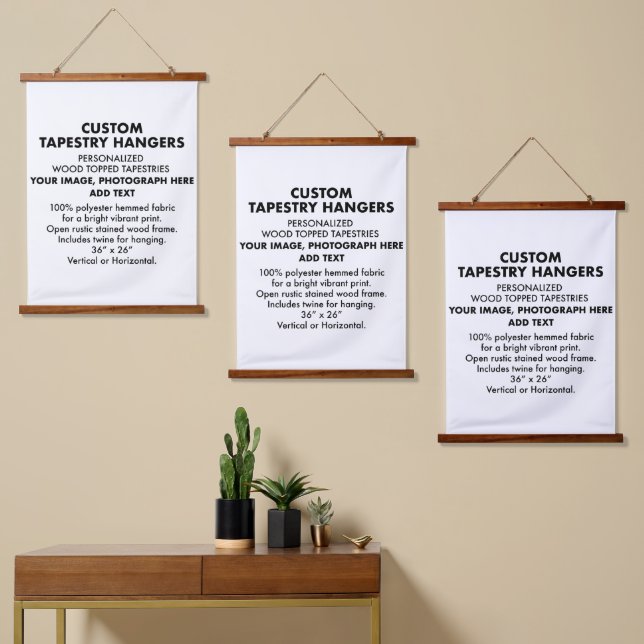 Tapisserie Suspendue HANGERS TAPESTRY personnalisés 26 pouces x 36 pouc (Asymétrique)