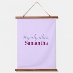 Tapisserie Suspendue hashtag girlyvibes rose violet féminin vibes