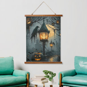 Tapisserie Suspendue Haunted Hollow – Nuit d'Halloween