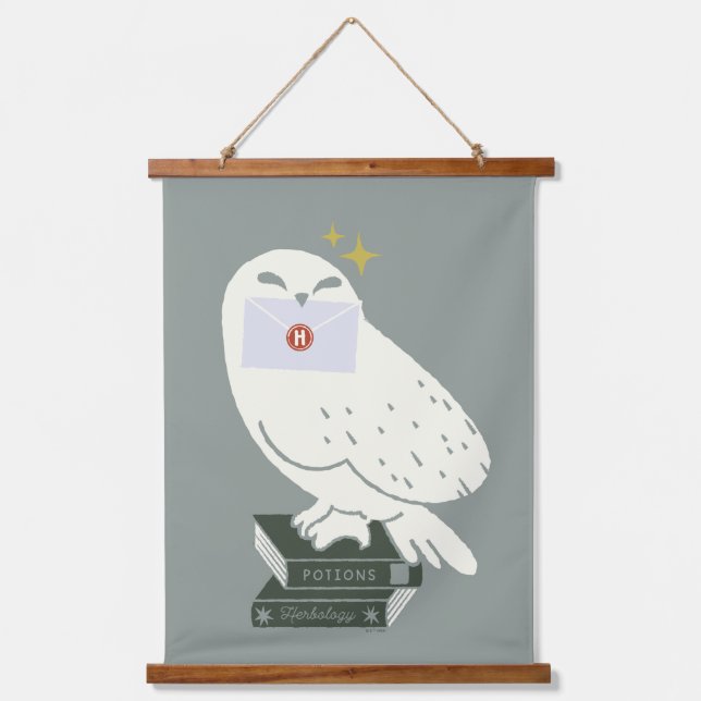 Tapisserie Suspendue Hedwig With Letter Whimsical Drawing (Recto)