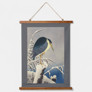 Tapisserie Suspendue Héron bleu dans la neige, Ohara Koson