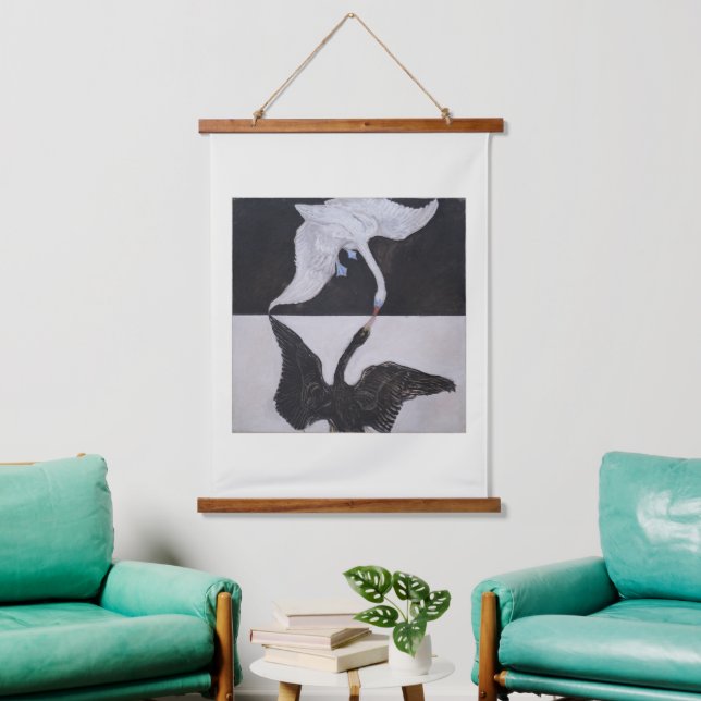 Tapisserie Suspendue Hilma Af Klint, Le Swan No.1, Art Abstrait (Salon)