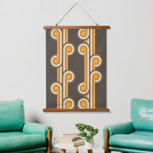 Tapisserie Suspendue Hip Abstrait Wave Curls Fusion Industrielle Art