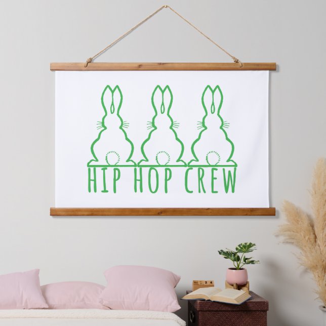 Tapisserie Suspendue Hip Hop Crew Cute Bunnies (Chambre à coucher)