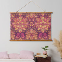Hippie Rétro : Pink Road Trip Wall Hanging