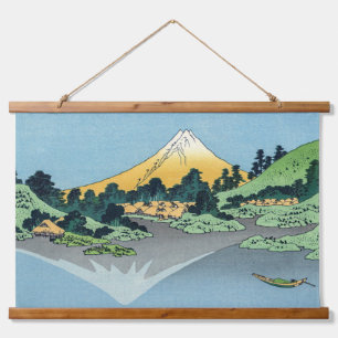 Tapisserie Suspendue Hokusai - Le Mont Fuji reflète le lac Kawaguchi