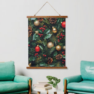 Tapisserie Suspendue Holly Berry Winter Wonderland