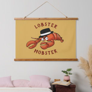Tapisserie Suspendue Homard Homard 🦞 Cartoon à gros yeux mou Gangster